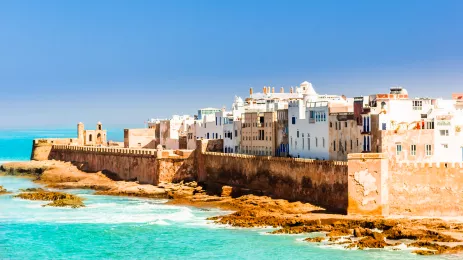 Aerial view on old city of Essaouira in Morocco