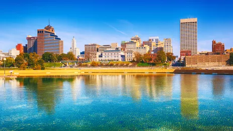 Panoramic view of downtown Memphis, Tennessee, USA