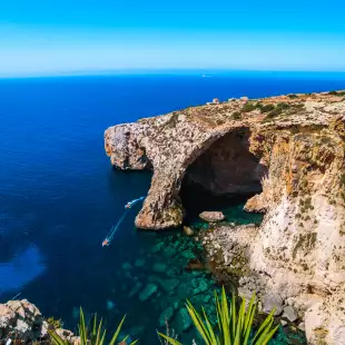 Blue Grotto Malta landmark along the coast