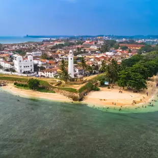 Aerial. Galle city view. Sri Lanka.