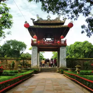 Second Courtyard and Khuê Văn pavilion gate at the Temple of Literature, Hanoi, Vietnam