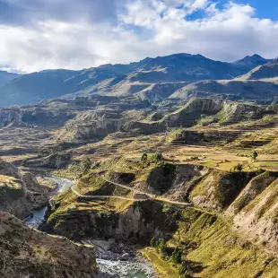 Panoramic view in the Colca Canyon, Peru