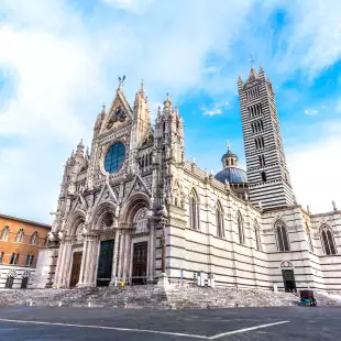 The wonderful medieval city of Siena in Tuscany region, italy