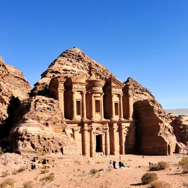 The Ad Deir monastery temple in Petra, Jordan