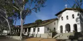 White building with a cross on top, San Luis Obispo De Tolosa, California, USA