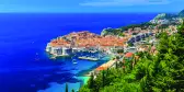 Blue seas and skies alongside the Croatian town of Dubrovnik