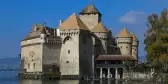 Chillon Castle on Lake Geneva in Switzerland