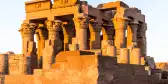 Temple of Kom Ombo during sunset in Egypt