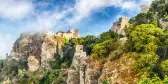 View over Medieval Castle of Venus in Erice, Sicily, Italy