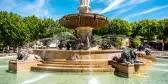 The Fontain de la Rotonde with sculptures in France