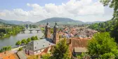 High view of Miltenberg, Germany in the day