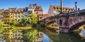 Old town on the Pegnitz River in Nuremberg, Germany