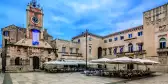 Beige square and blue skies of Zadar, Croatia