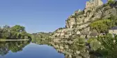 Beynac Castle overlooking the river Dordogne in France