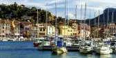 Sailing boats in a harbour, in Cassis