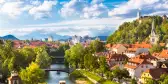 Cityscape of the Slovenian capital Ljubljana.