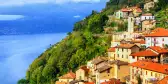 Small town on the Lake Como in northern Italy near Milan, Italy