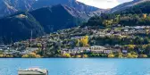 Lake Wakatipu in Queenstown, New Zealand.