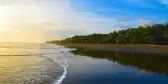 Beautiful beach in Guanacaste during sunset