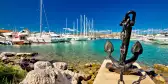 Sailing harbour at the Adriatic town of Rogoznica in Dalmatia, Croatia