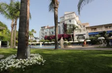 Exterior of Sant Alphio Garden Hotel in Giardini Naxos, Sicily, Italy