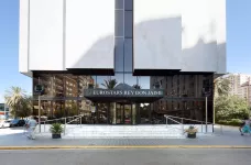 Entrance to Eurostars Rey Don Jaime Hotel in Valencia, Spain