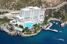 Aerial shot of KoruMar Hotel De Luxe during daytime