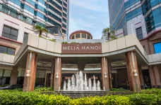 Exterior view of Meliá Hanoi Hotel entrance, Vietnam