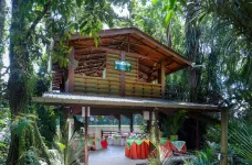 Exterior of Evergreen Eco-Lodge in Tortuguero, Costa Rica