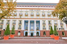 Exterior view of Lotte City Palace in Tashkent, Uzbekistan