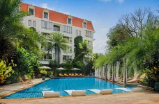 Poolside view at the Palace Gate Hotel & Resort