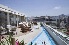 Outdoor and rooftop lounge area at the Wyndham Athens Residence, Greece