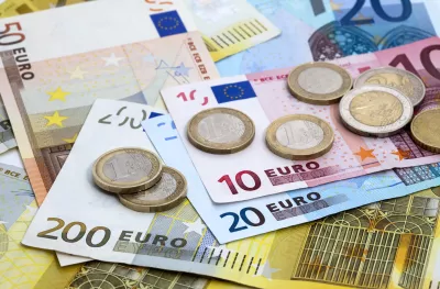 Euro currency notes and coins