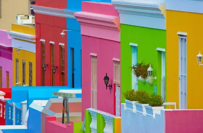 Colourful houses in Cape Town, South Africa