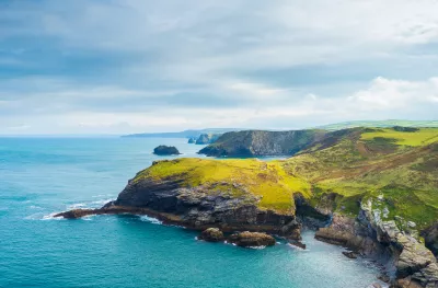 Coastal view from Tintagel in Cornwall, UK