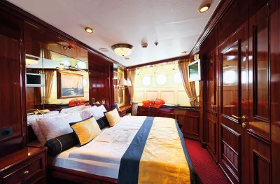 Interior of Owners Suite on the Clipper Deck aboard the Royal Clipper ship