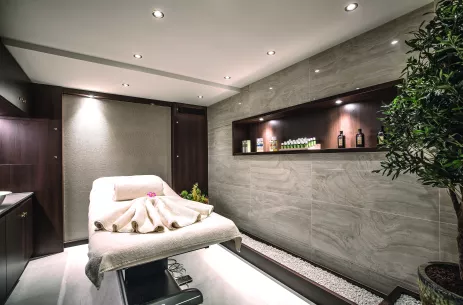 Interior of massage room at the fitness centre aboard the Geoffrey Chaucer ship