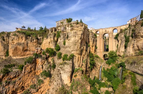 Ronda, Spain at the Puente Nuevo Bridge.