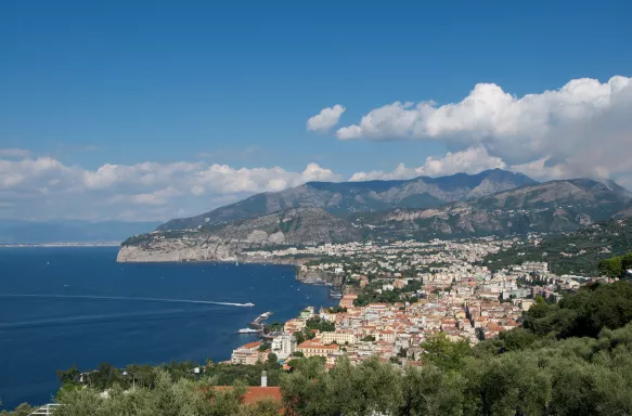 Aerial view of Sorrento in Italy