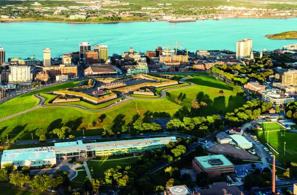 Aerial View of Haligonian landscape in Halifax, Canada