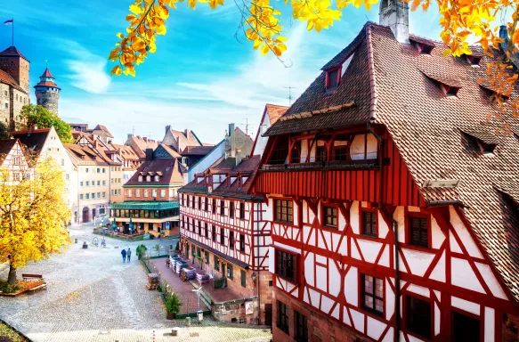 Old town of Nuremberg during Autumn in Germany