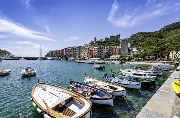 View of Porto Venere harbour, Italy