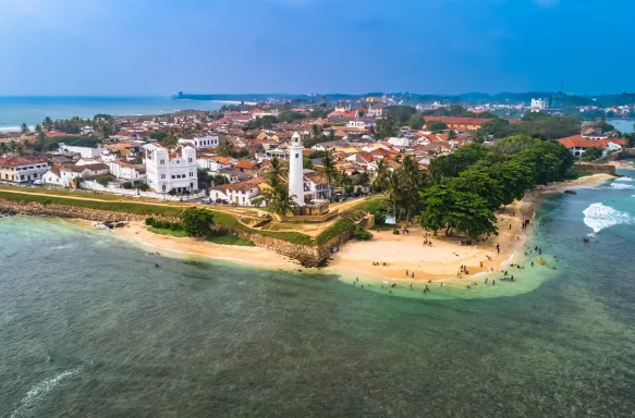 Aerial. Galle city view. Sri Lanka.