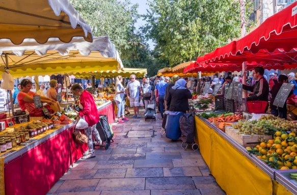 The Cours Lafayette fruit & vegetables market in Toulon, France