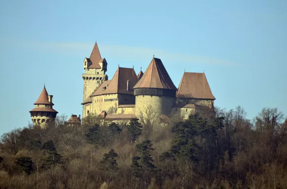 Exterior view of Castle Kreuzenstein in Austria