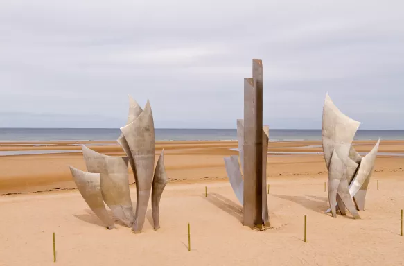 Memorial on Omaha Beach in Normandy, France