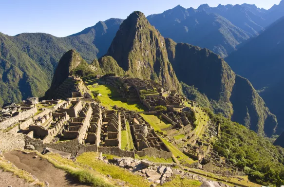 Machu Picchu mountains and the ancient Inca ruins in Peru