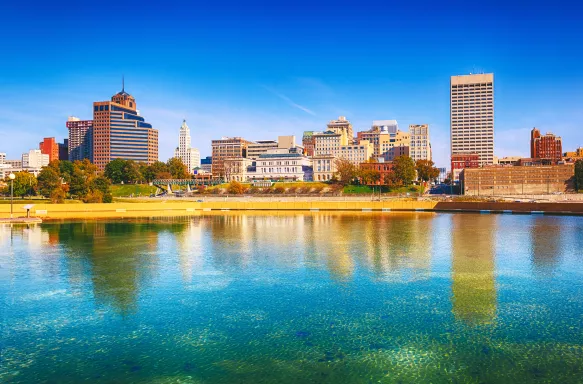 Panoramic view of downtown Memphis, Tennessee, USA