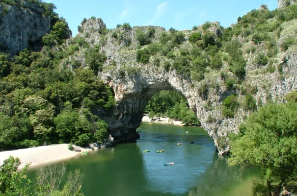 The Pond d'Arc, a large natural bridge located in the south of France.