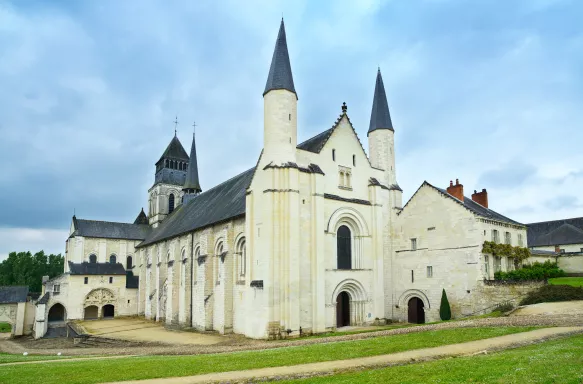 Exterior of the Royal Abbey of Fontevraud in Loire Valley, France